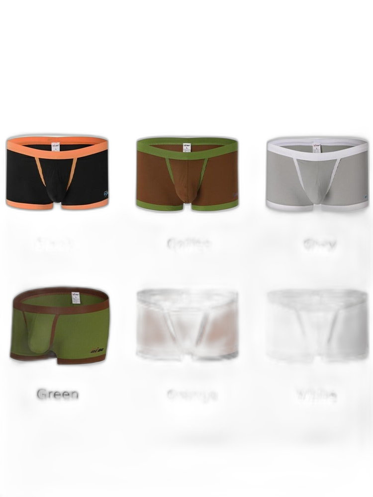 2 Pack Men's Separated Ball Pouch Trunks With Fly