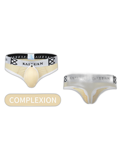 2 Pack Men's Breathable Mesh Removable U-Shaped Pocket Thongs