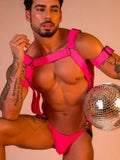 Men's Sexy Straps Harness Jumpsuit Thong