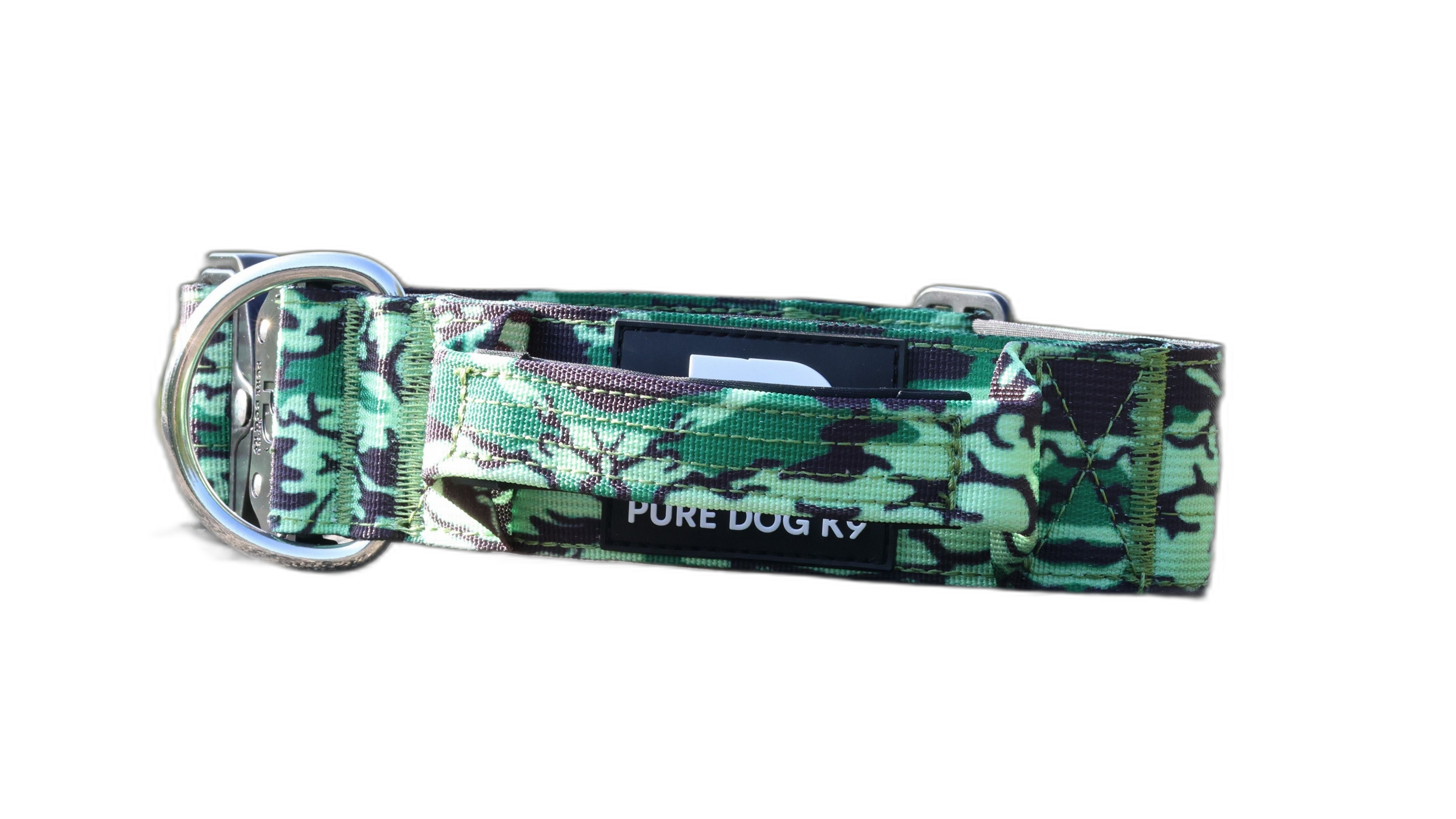 Pure Dog K9 Tactical Collar Green Camo