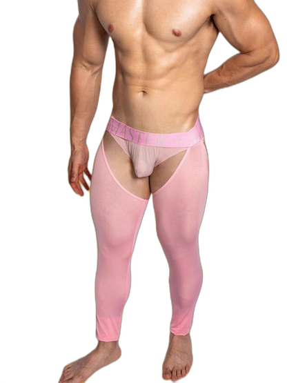 Men's Low-Waist Sexy Hollow Silk-Smooth Semi-Transparent Thermal Pants
