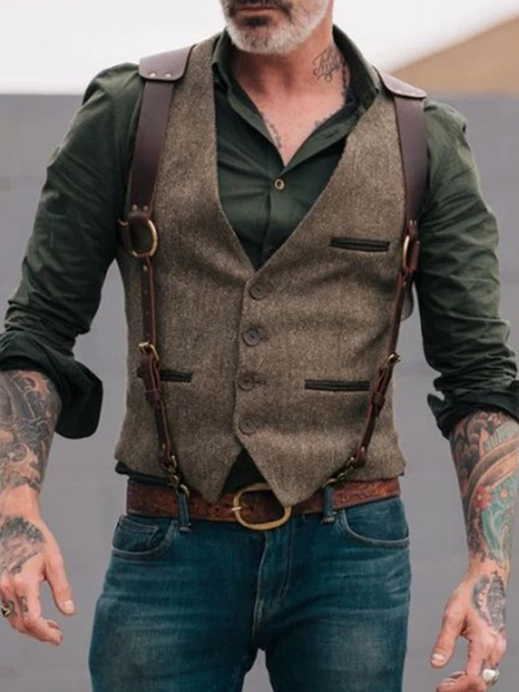 Genuine Leather Brown Harness