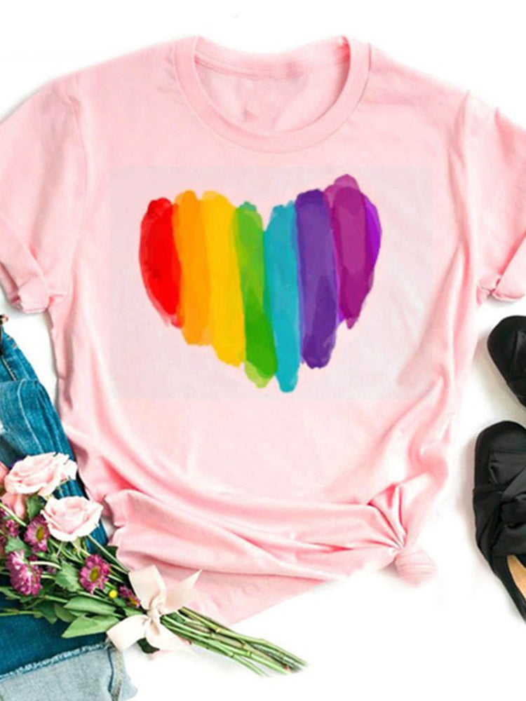 LGBT Rainbow Cotton Pride T-Shirt - Pink