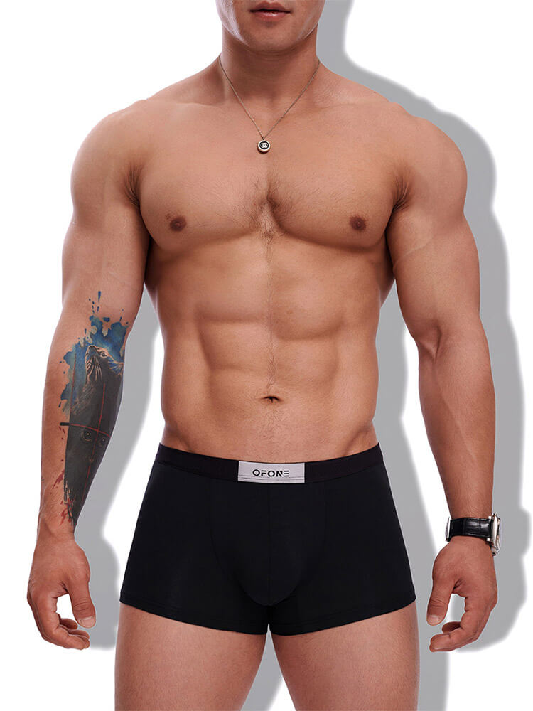 Men's Dopamine Candy Color Elastic Trunks