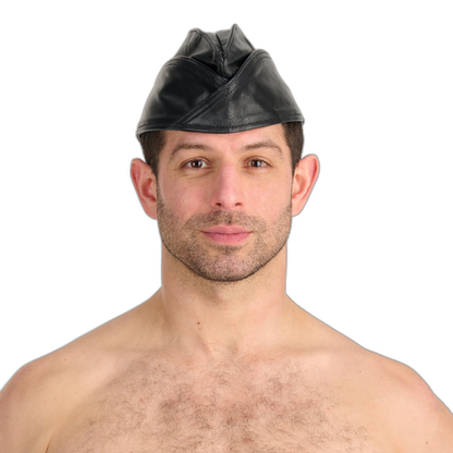 Prowler RED Leather Triangle Cap Black