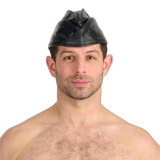 Prowler RED Leather Triangle Cap Black