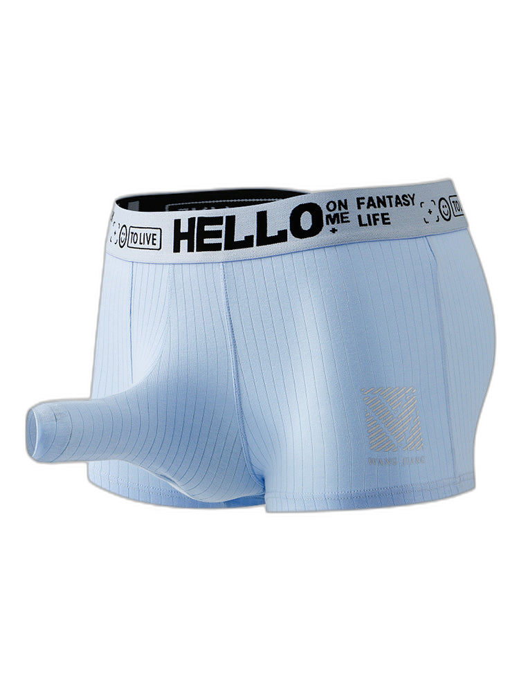 Men’s Separate Pouch Cotton Trunks With Fly Front