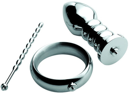 Deluxe Series Voltaic For Him Stainless Steel Male E-stim Kit