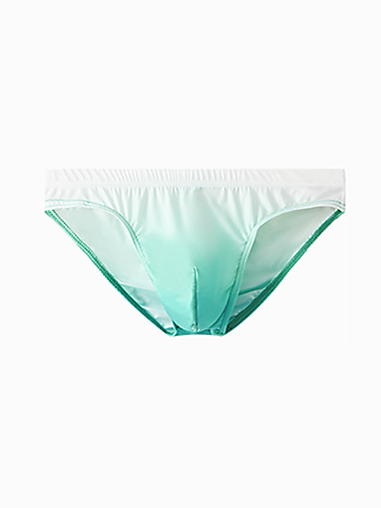 3 Pack Men's Sensual Silk-Like Loose Gradient Color Bikini