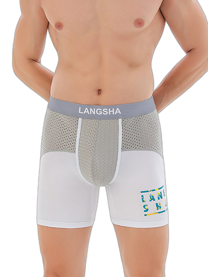 Men's Anti-Chafing Sports Boxer Briefs with Spacious Pouch