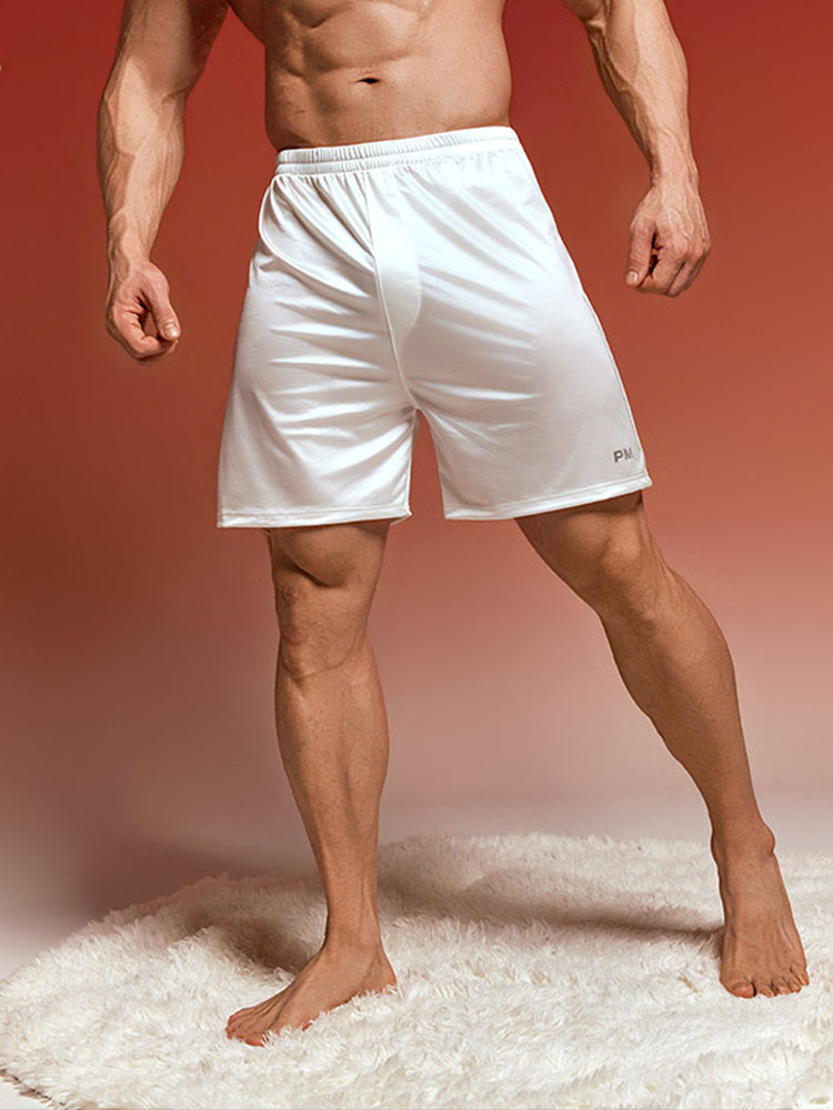 Men's Solid Satin Sports Fitness Two-Piece Set
