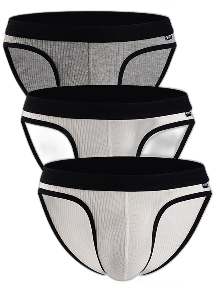 3 Pack Low Rise Soft Briefs With Support Pouch