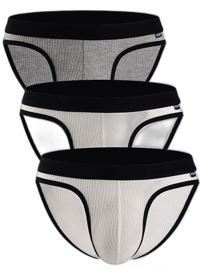 3 Pack Low Rise Soft Briefs With Support Pouch