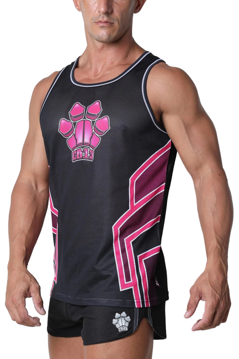Cell Block 13 Bandit Tank Top Pink - The Pup Play Hub