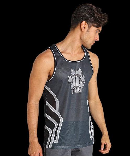 Cell Block 13 Bandit Tank Top Pink Black - The Pup Play Hub