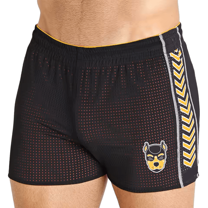 Cell Block 13 Spitfire Shorts Black/Yellow - The Pup Play Hub