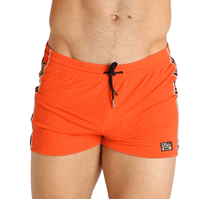 Cell Block 13 Spitfire Shorts Orange - The Pup Play Hub