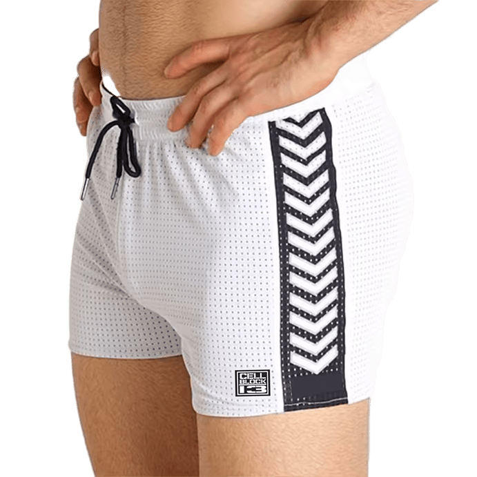 Cell Block 13 Spitfire Shorts White - The Pup Play Hub