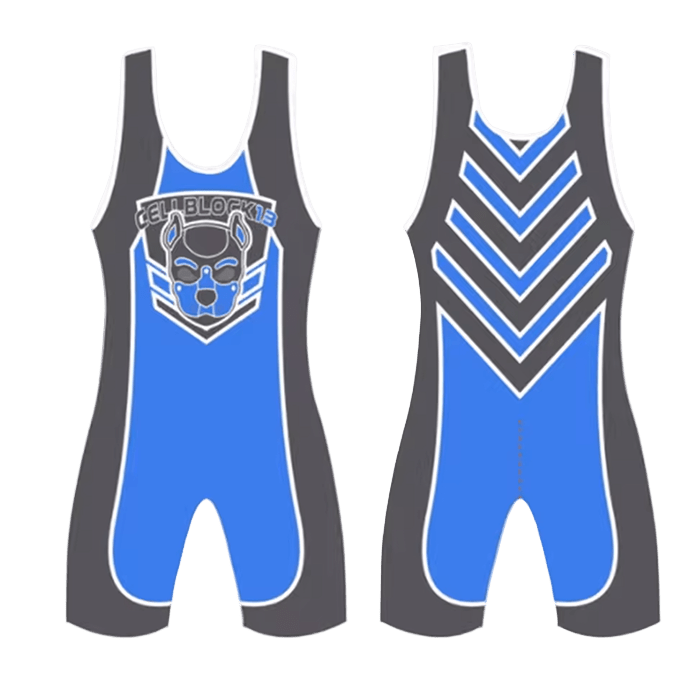 Cell Block 13 Spitfire Singlet Blue - The Pup Play Hub