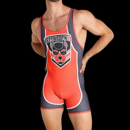 Cell Block 13 Spitfire Singlet Red - The Pup Play Hub