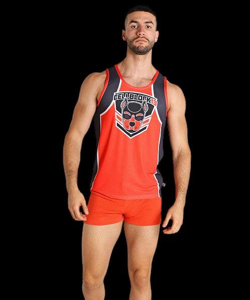 Cell Block 13 Spitfire Tank Top Orange - The Pup Play Hub