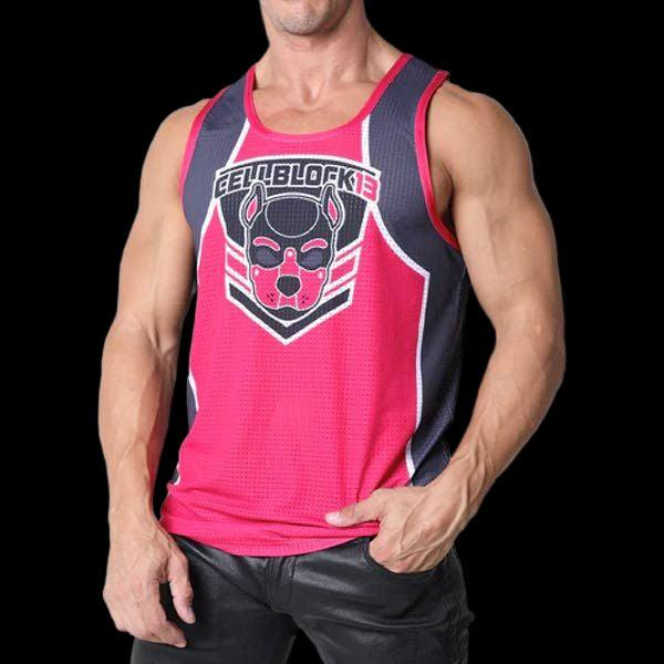 Cell Block 13 Spitfire Tank Top Pink - The Pup Play Hub
