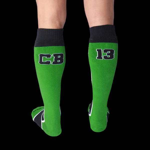 Cell Block 13 Take Down Knee High Socks | Green - The Pup Play Hub