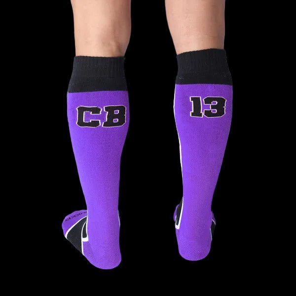 Cell Block 13 Take Down Knee High Socks | Purple - The Pup Play Hub
