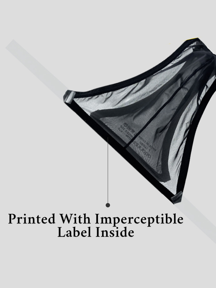 2 Pack Men's Sexy Seamless Semi-Transparent Thong & Strings