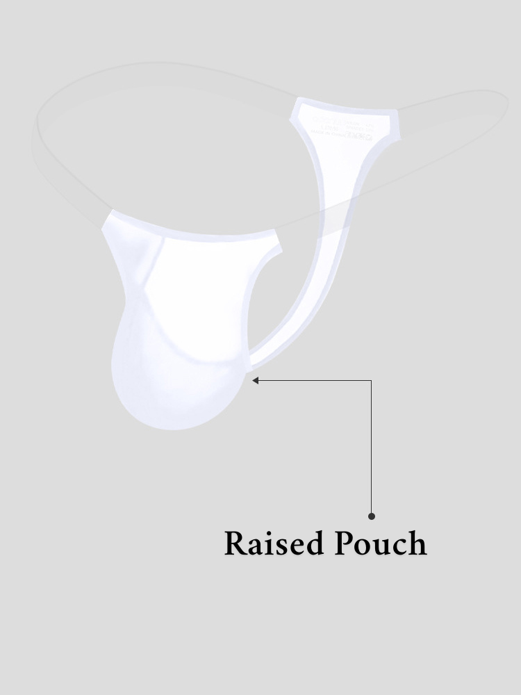 2 Pack Men's Sexy Seamless Semi-Transparent Thong & Strings