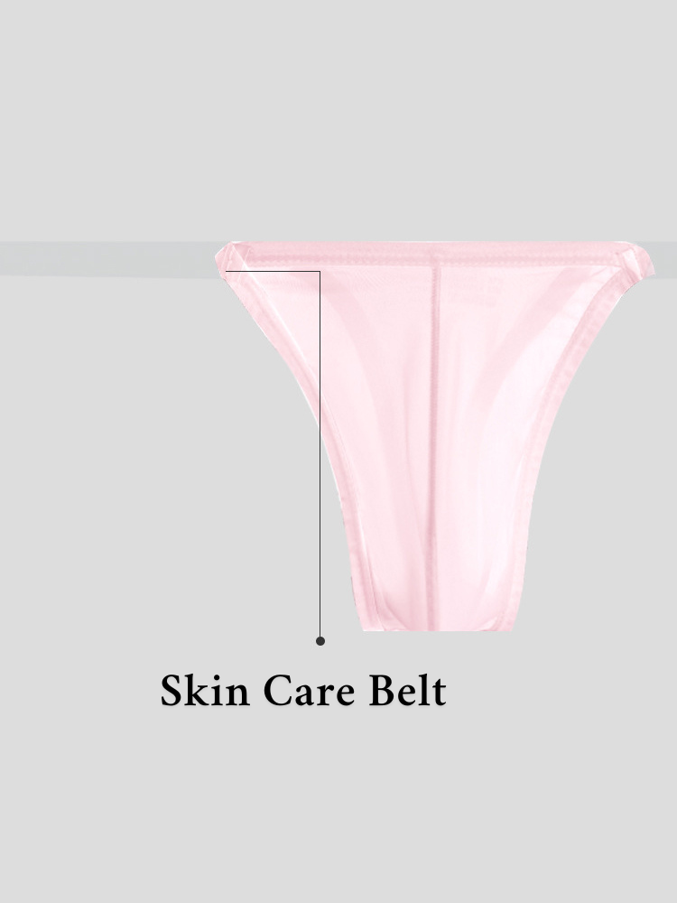 2 Pack Men's Sexy Seamless Semi-Transparent Thong & Strings