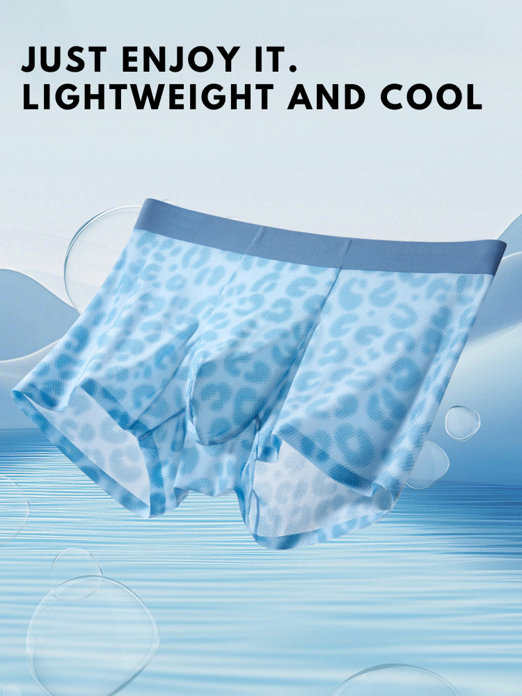 3 Pack Men's Ultra-Thin Ice Silk Trunks