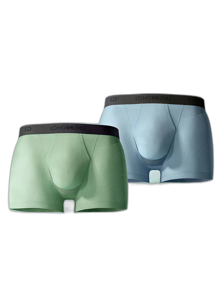 Men's Cooling Separate Pouch Boxer Briefs Dual Pouch Underwear