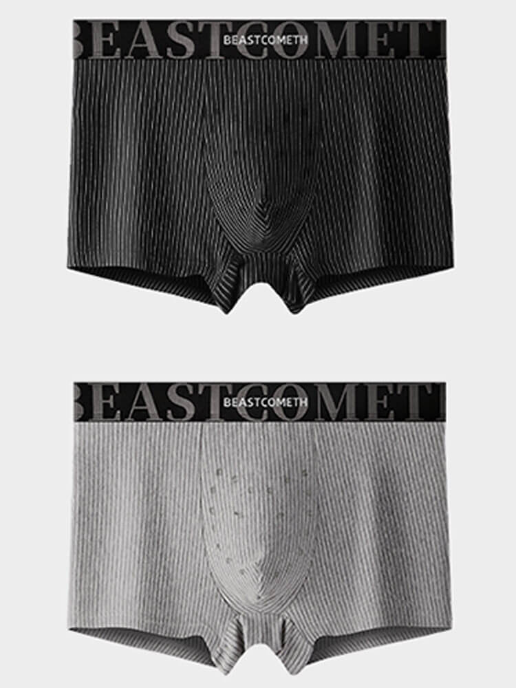 Men's Antibacterial Massage Cotton Boxer Briefs