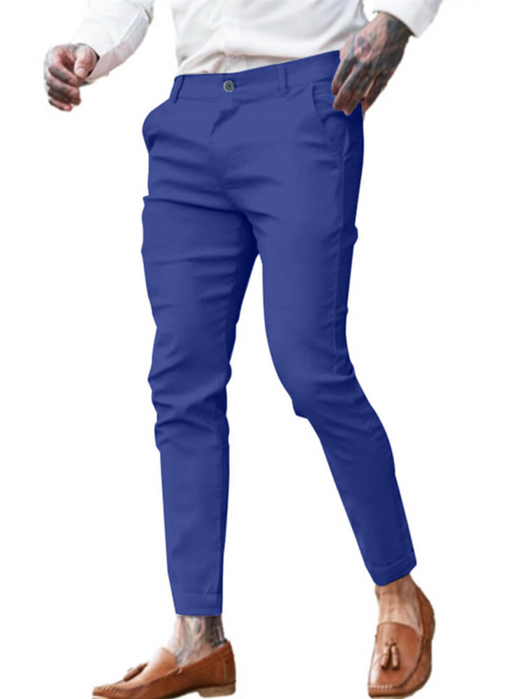 Men's Solid Color Slim Fit Street Fashion Pants