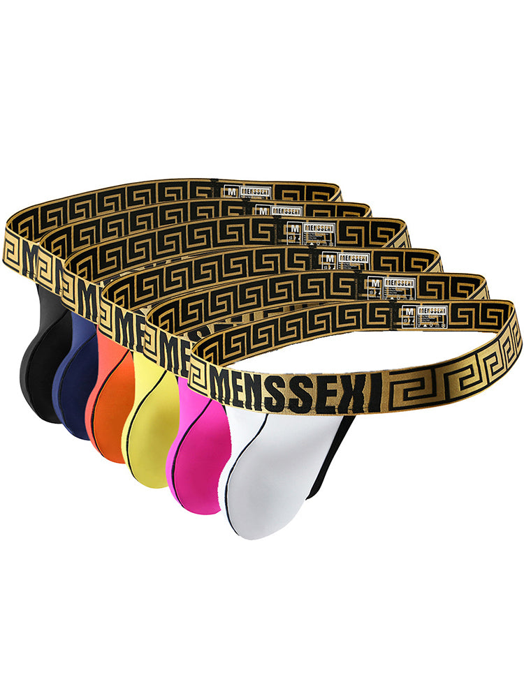 4 Pack Men's Single Pouch Ice Silk Sexy Thong