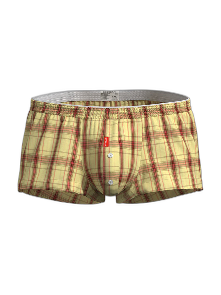 2 Pack Men's Supportive Large Pouch Odor-Resistant Antibacterial Seamless Boxer Shorts