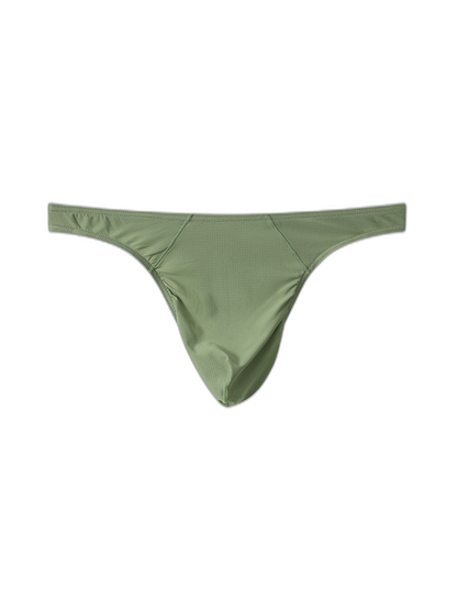 3 Pack Men's Low-Rise Performance Thong - Breathable Mesh & Smooth Fabric