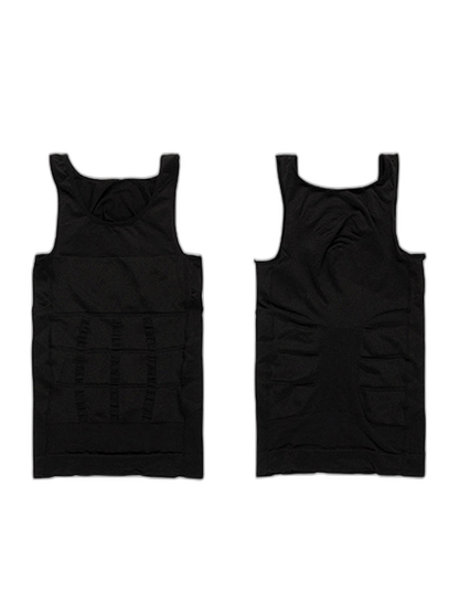Mens Waist Body Shaper Vest T-Shirt Tank Tops