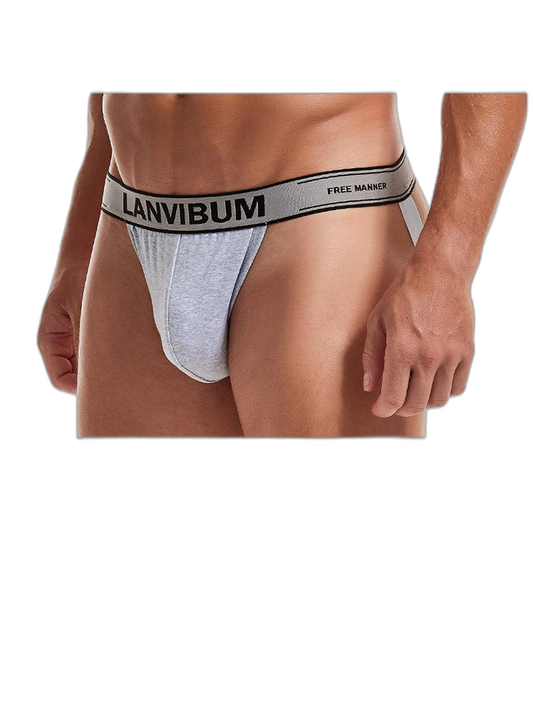 4 Pack Men's Mid-Rise Sexy Comfortable Cotton Jockstrap