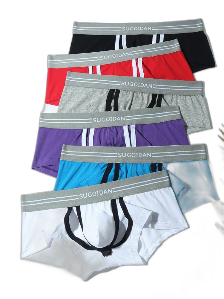 3 Pack Men’s Sexy Cutout Trunks with Lift-up Pouch