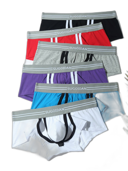 3 Pack Men’s Sexy Cutout Trunks with Lift-up Pouch