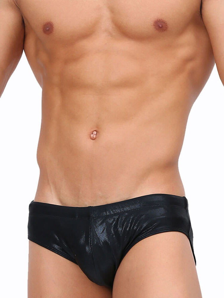 Men's Sexy Shiny Low-Rise Quick-Drying Swim Briefs