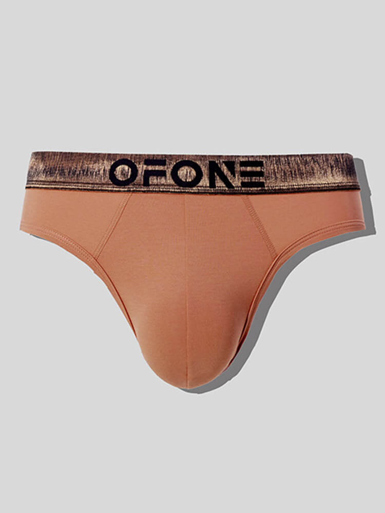 Men's Letter Belt Solid Color Sexy Modal Briefs