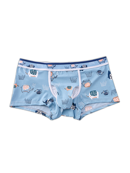 3 Pack Men's Ice Silk Trunks with Separated Pouch Design