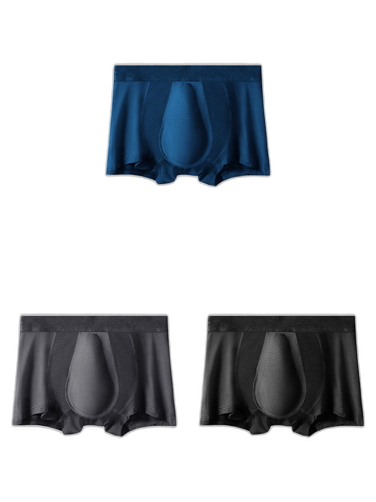 3 Pack Men’s Breathable 3D Pouch Trunks