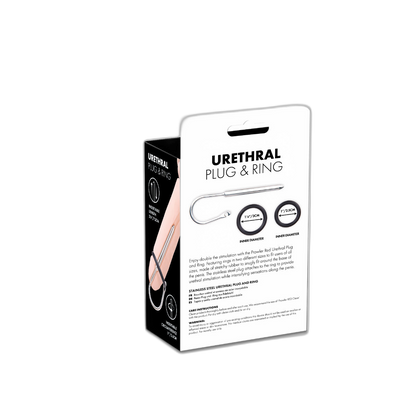 Prowler RED Urethral Plug & Ring Silver Black