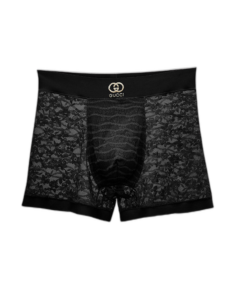 Men's Mid-Rise Sexy Seamless Lace Trunks