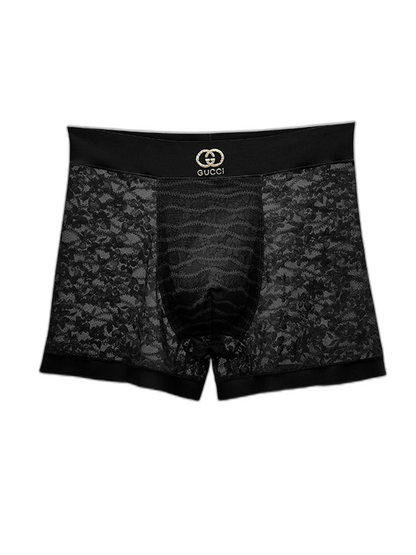 Men's Mid-Rise Sexy Seamless Lace Trunks