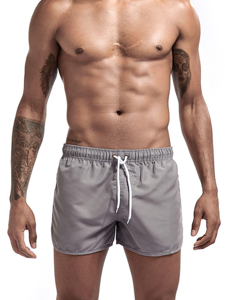 Men's Casual Athletic Drawstring Beach Shorts